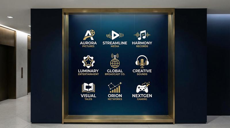 欧美系列合作视频品牌Logo墙